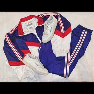 🍁VINTAGE Red, White, and Blue Tracksuit🍁